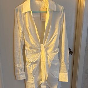 Choosy Elegant White Shirt Dress